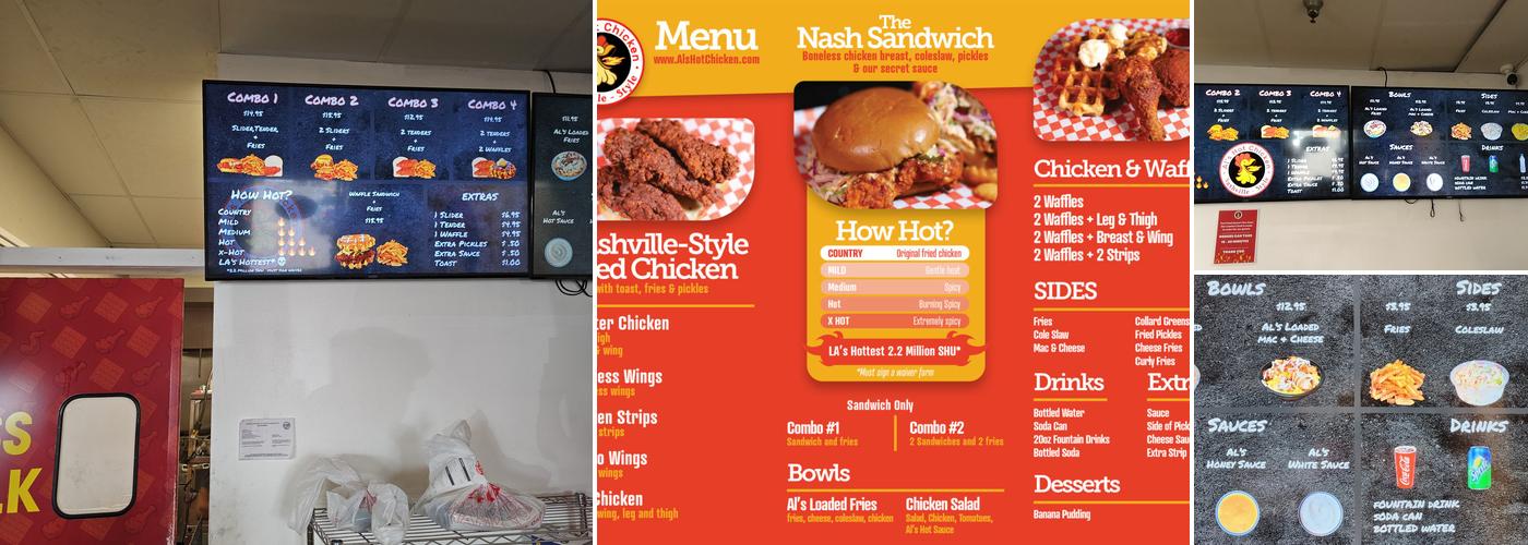 Al's Hot Chicken Menu