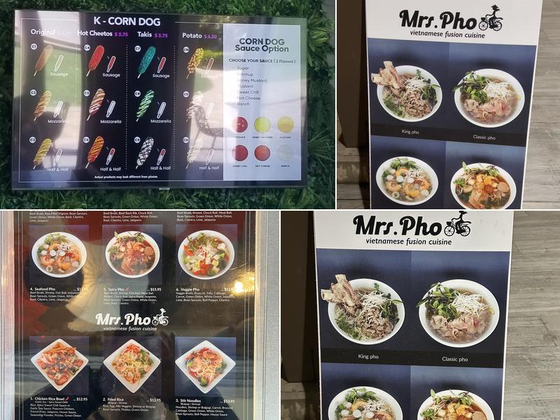 Mrs. Pho Menu