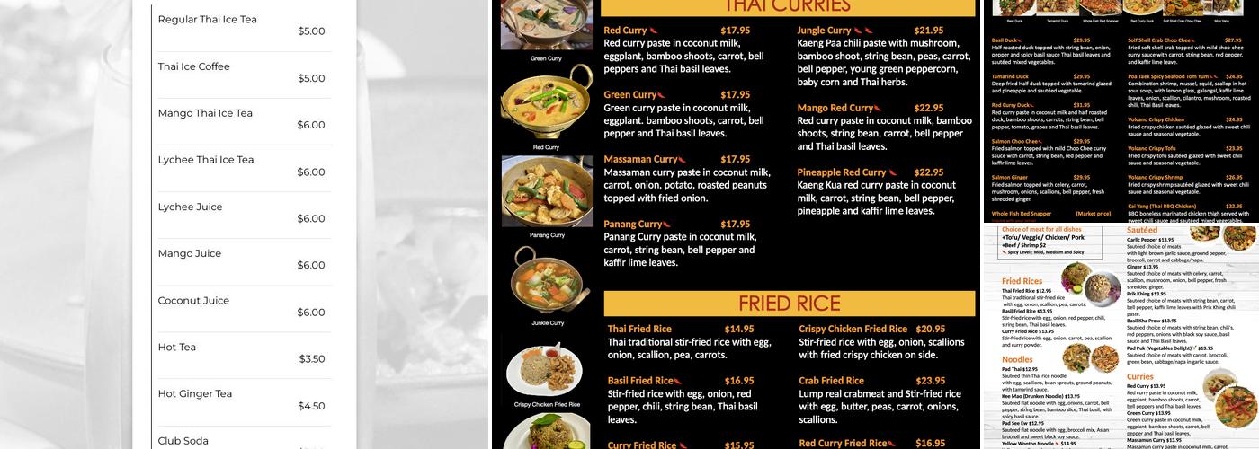 Charm Thai Cuisine Menu