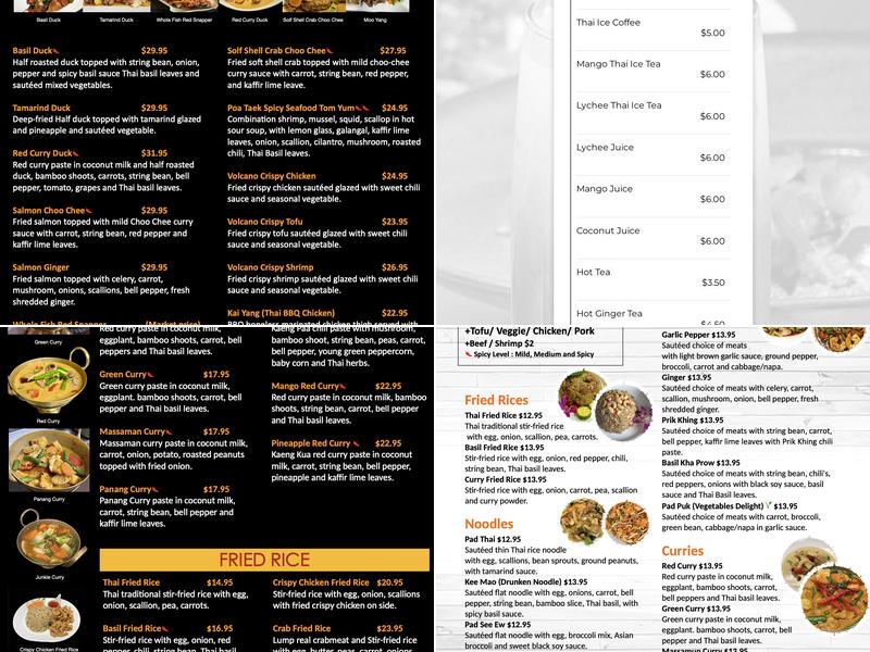Charm Thai Cuisine Menu