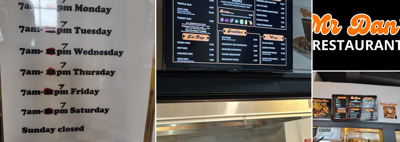 Dan’s Original 1954 Hamburgers Menu