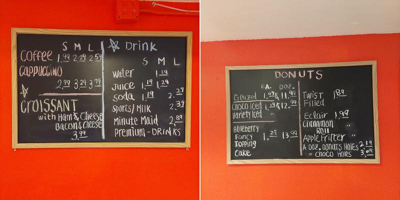 Jack's North Hi Donuts Menu