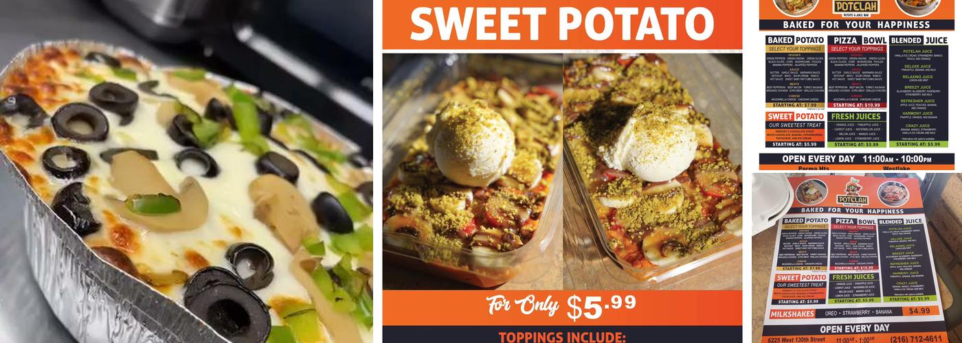 Potelah Baked Potato & fresh Juices Menu