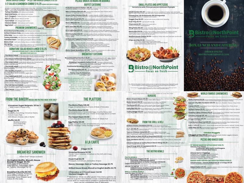 BistroAtNorthPoint Menu