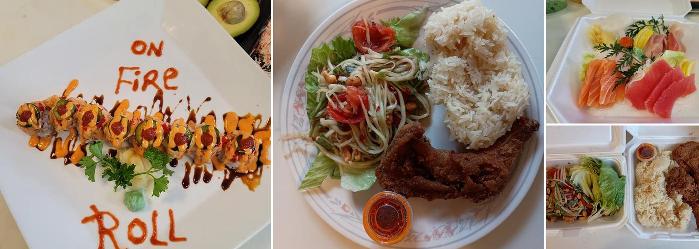 BK sushi and Thai food