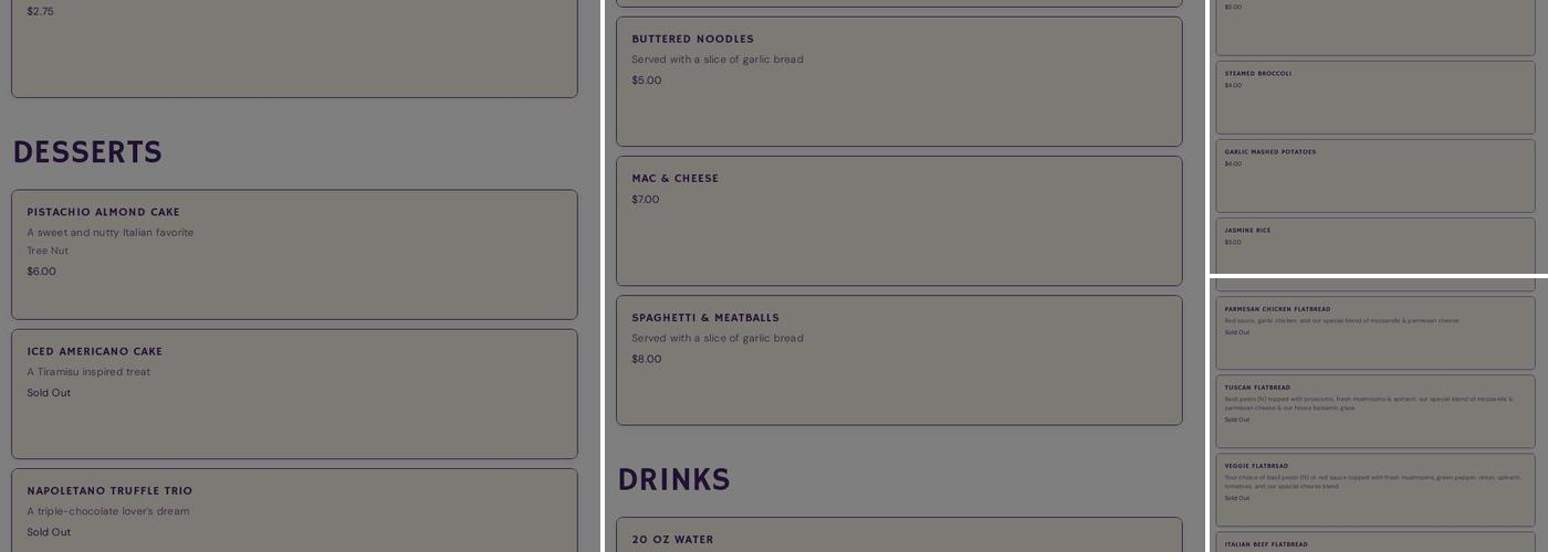 Ammirato's Meatball Cafe Menu