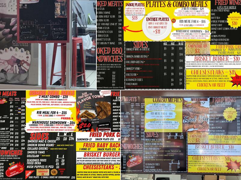 Warehouse BBQ Menu