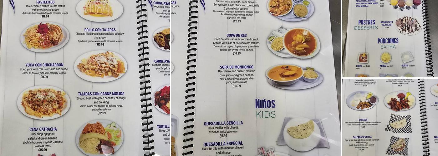 Sabor Catracho 1 Menu