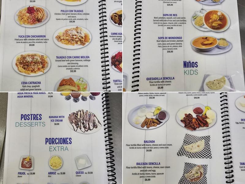 Sabor Catracho 1 Menu