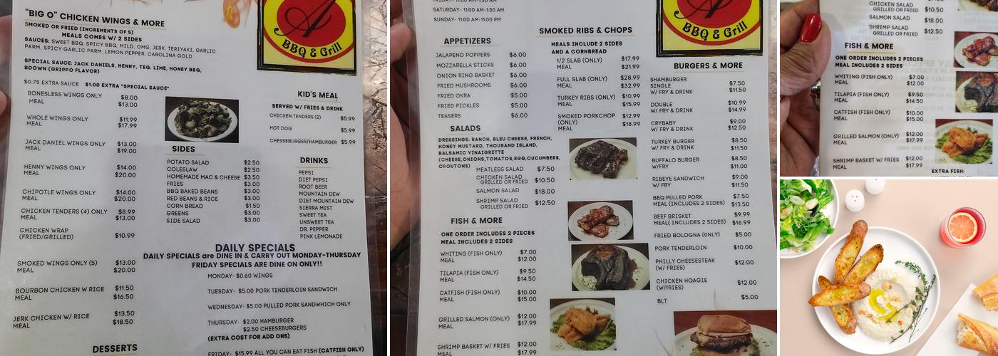 Big A BBQ & Grill Menu