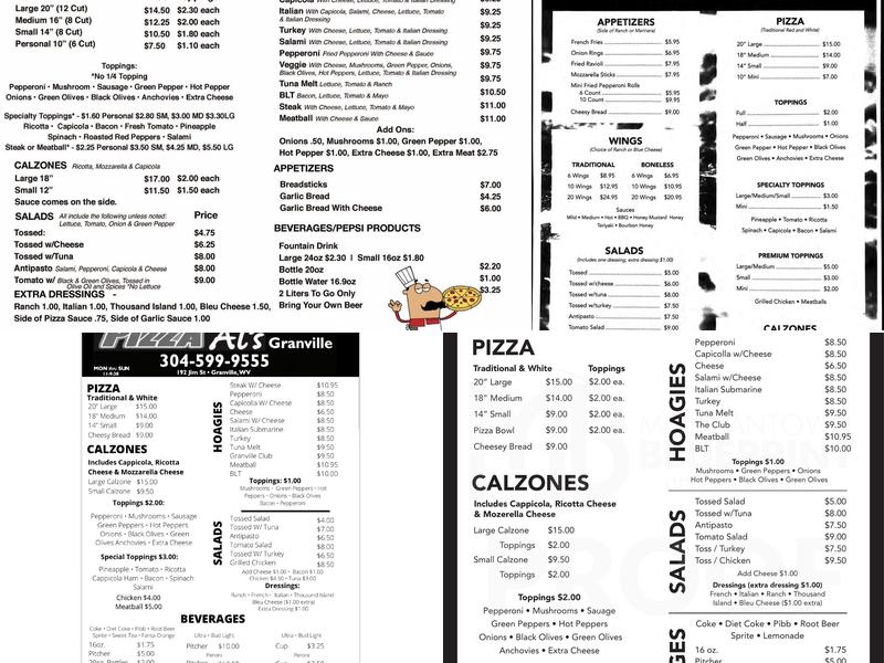 Pizza Al's & Bar Menu
