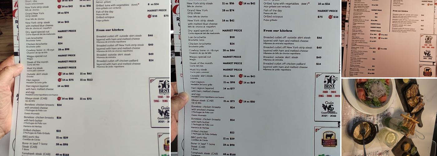 La Cabrera Menu