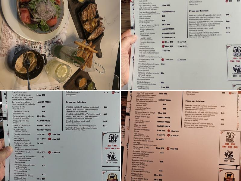 La Cabrera Menu