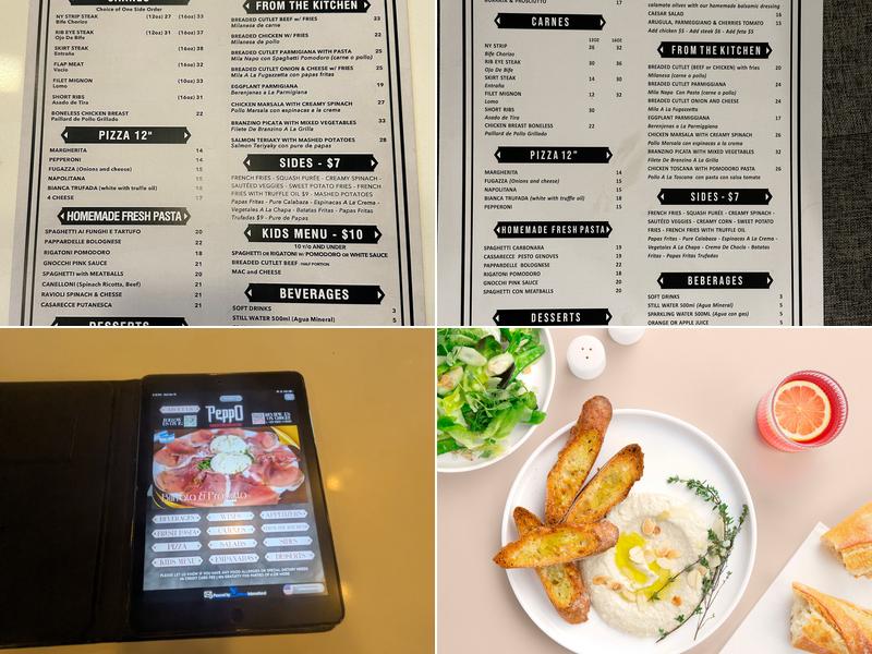 Peppo Restaurant Menu