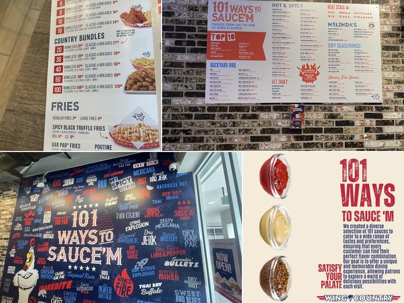 Wing Country Menu
