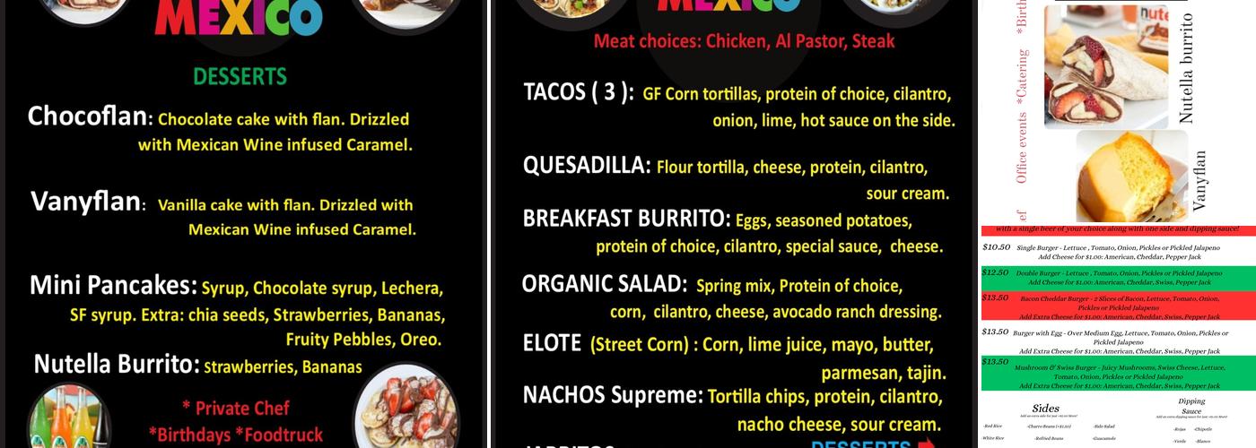 Sabor a México Menu