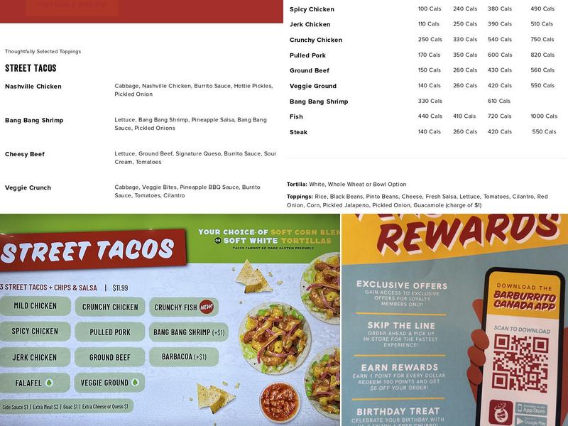 barBURRITO Menu