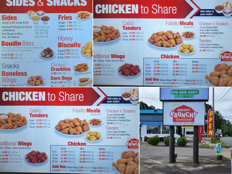 Krispy Krunchy Chicken Menu
