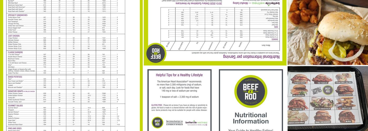 Beef-A-Roo Menu