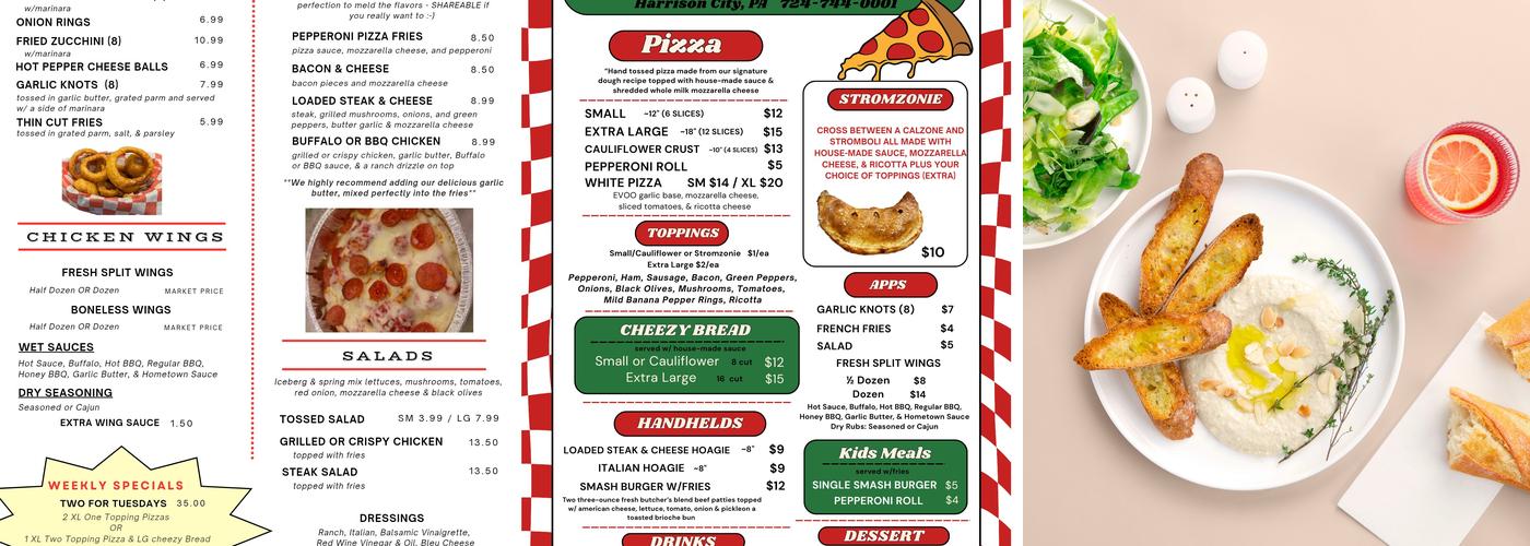 Hometown Pizzeria & Eatery Menu