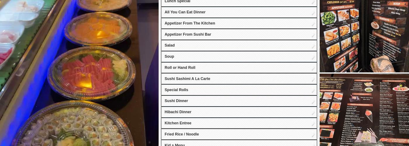 Mr Tokyo Menu