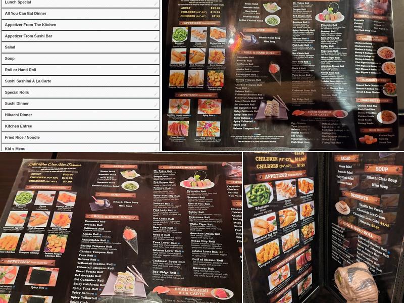 Mr Tokyo Menu