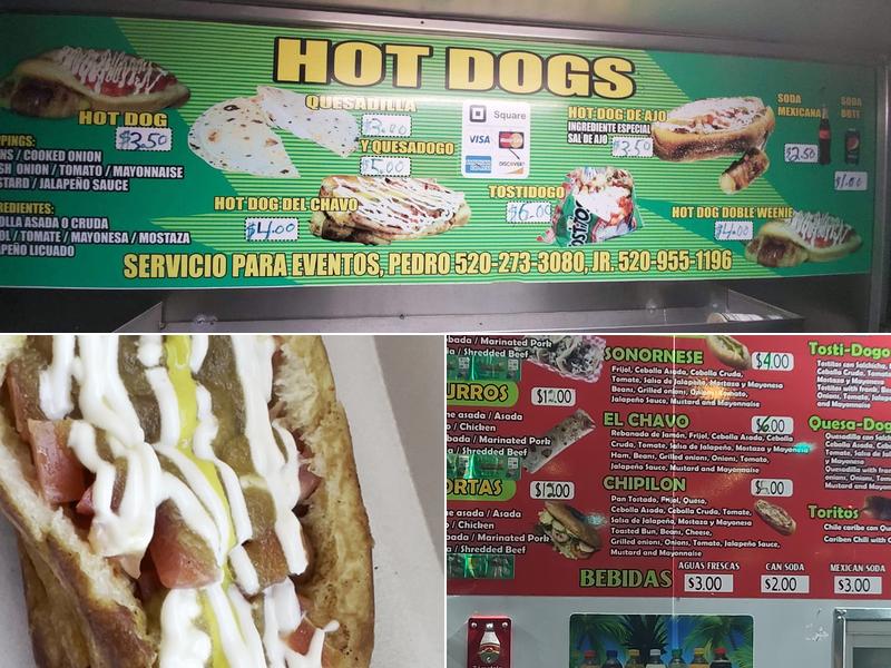 Periquin Sonoran Hot Dogs Menu