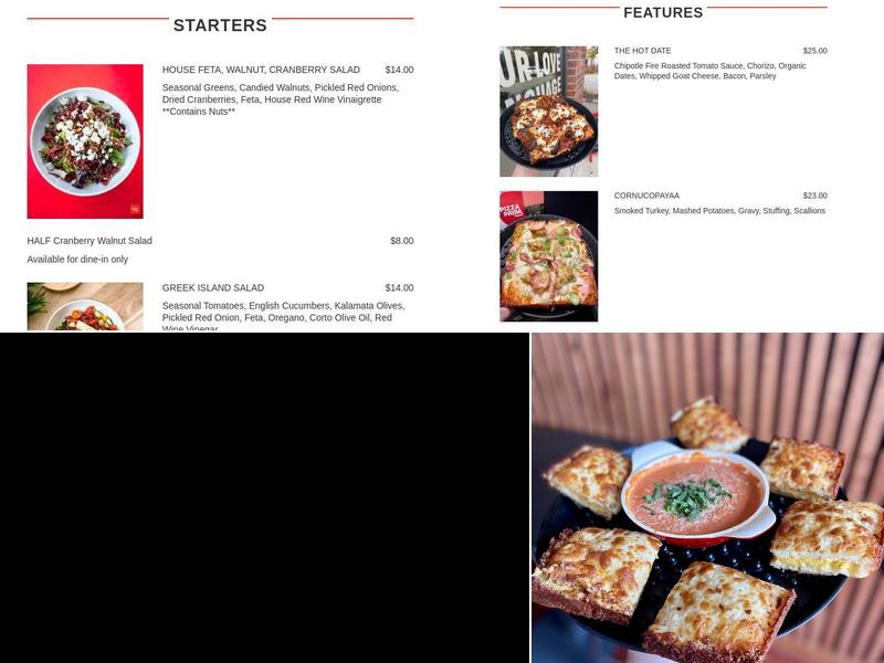 Pizza Payaa Menu