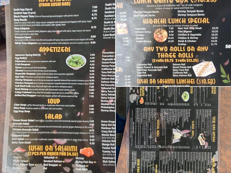 Sakura Japanese Restaurant Menu