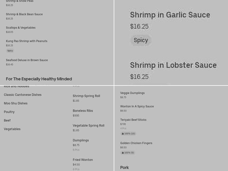 Chopsticks Menu
