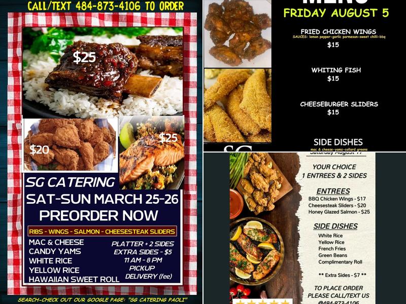 SG Catering Menu
