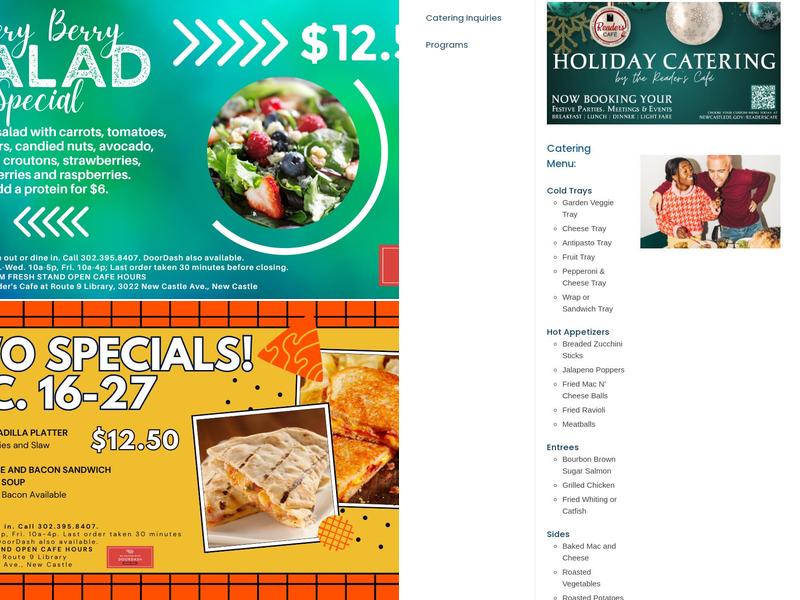 The Reader's Café Menu