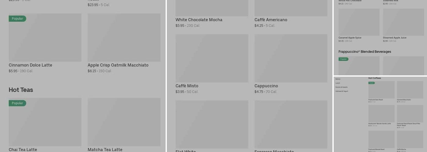 Starbucks Menu
