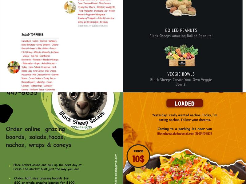 Black Sheep Salads Menu