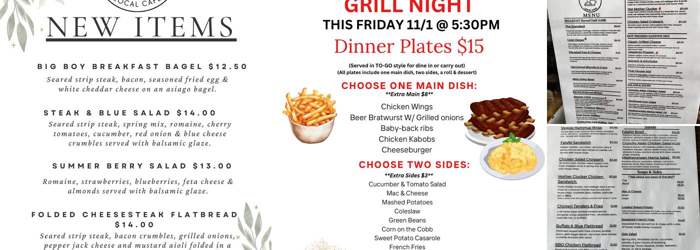 Maples on Main Local Café Menu