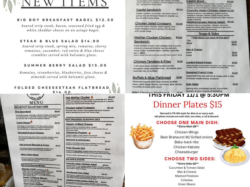 Maples on Main Local Café Menu