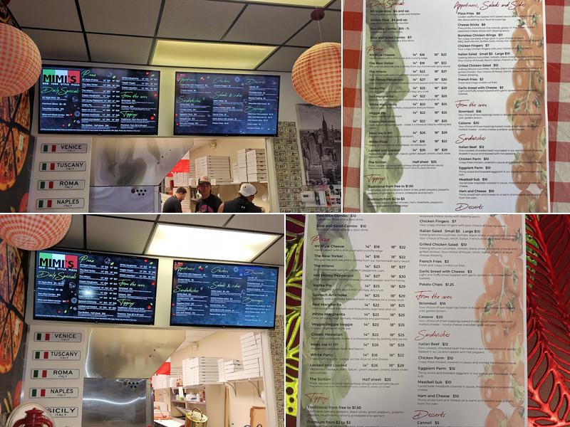 Mimi's Pizza Menu