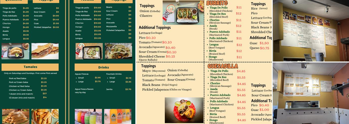 El Jarrito Menu