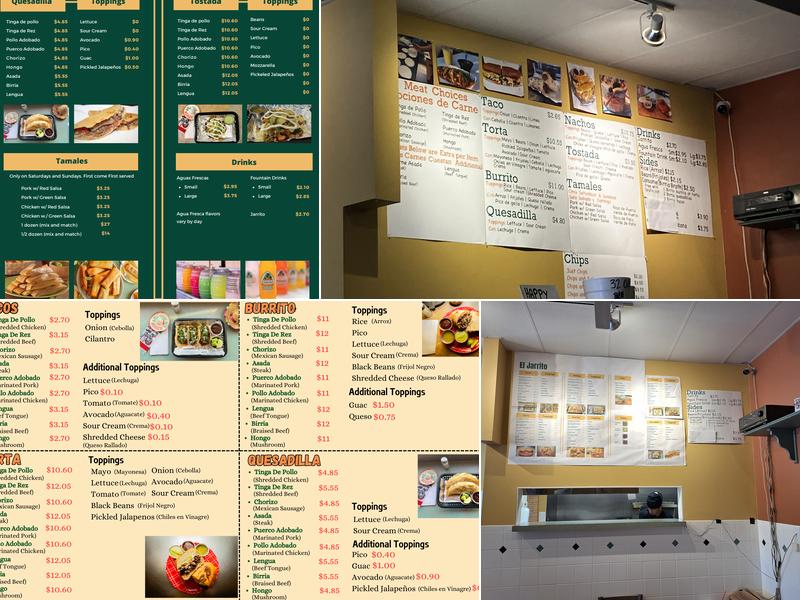 El Jarrito Menu