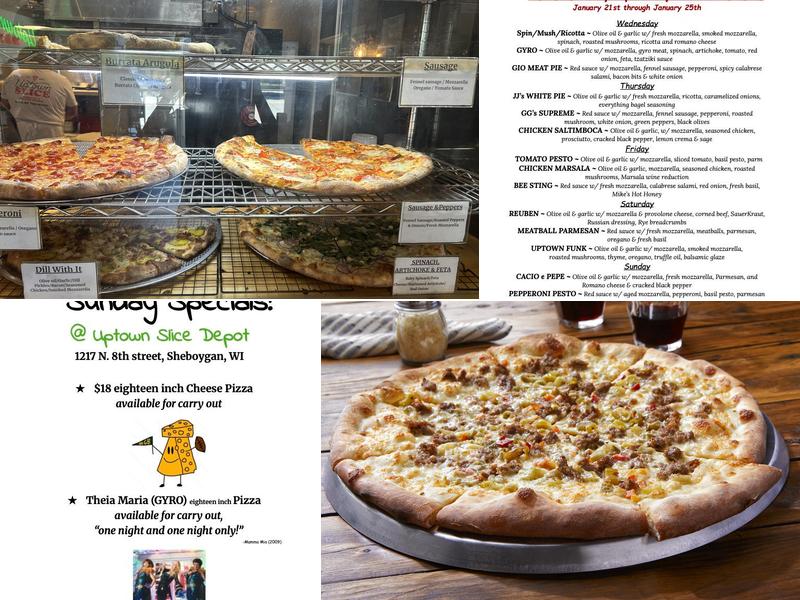 Uptown Slice Menu