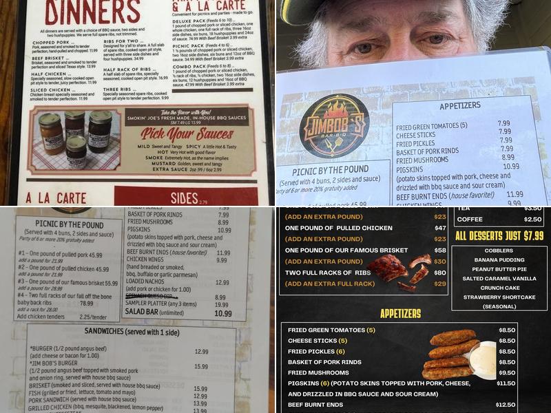 Jim Bob's BBQ Menu