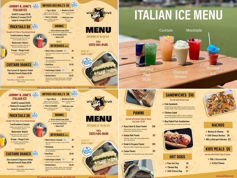 Wolf Down Menu