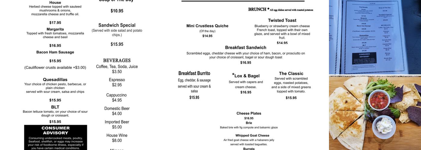 Twisted Table Menu