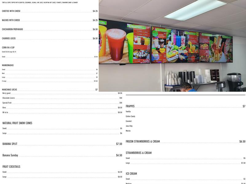 La Michoacana Ice Cream and Delights Menu