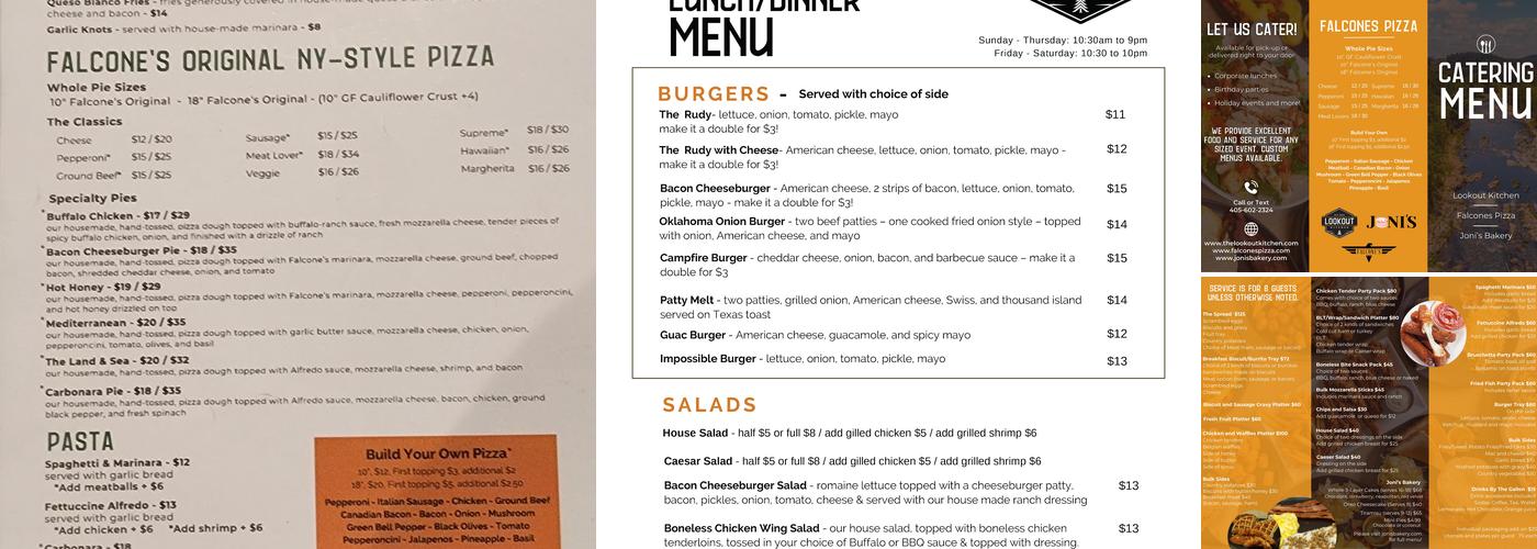 Robbers Cave State Park Menu