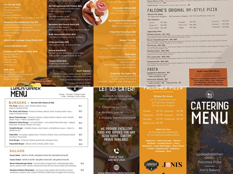 Robbers Cave State Park Menu