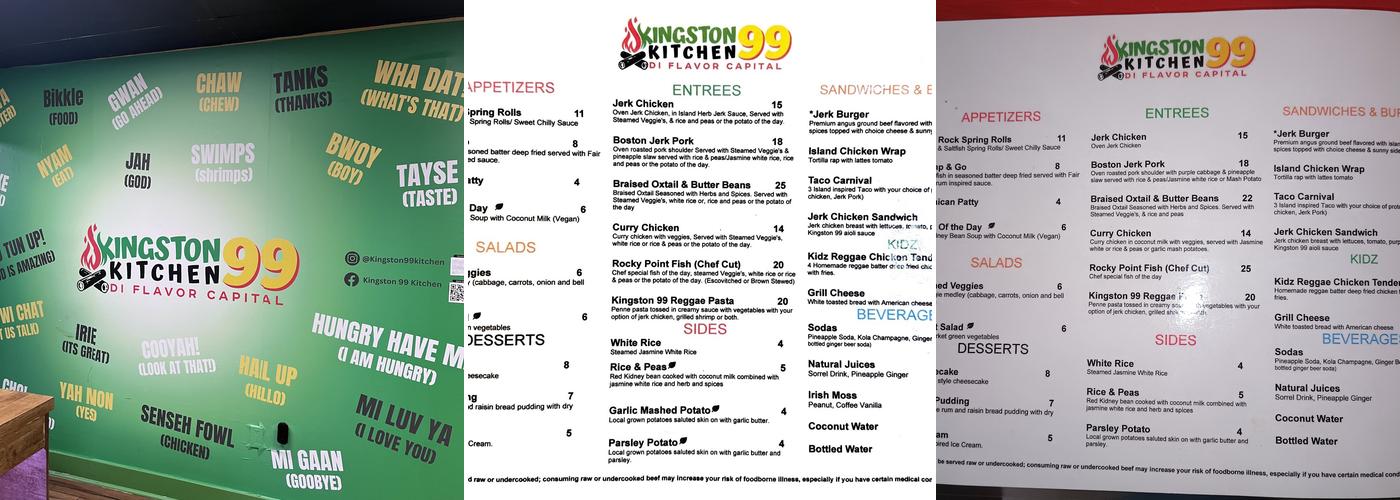 Kingston 99 Kitchen Menu