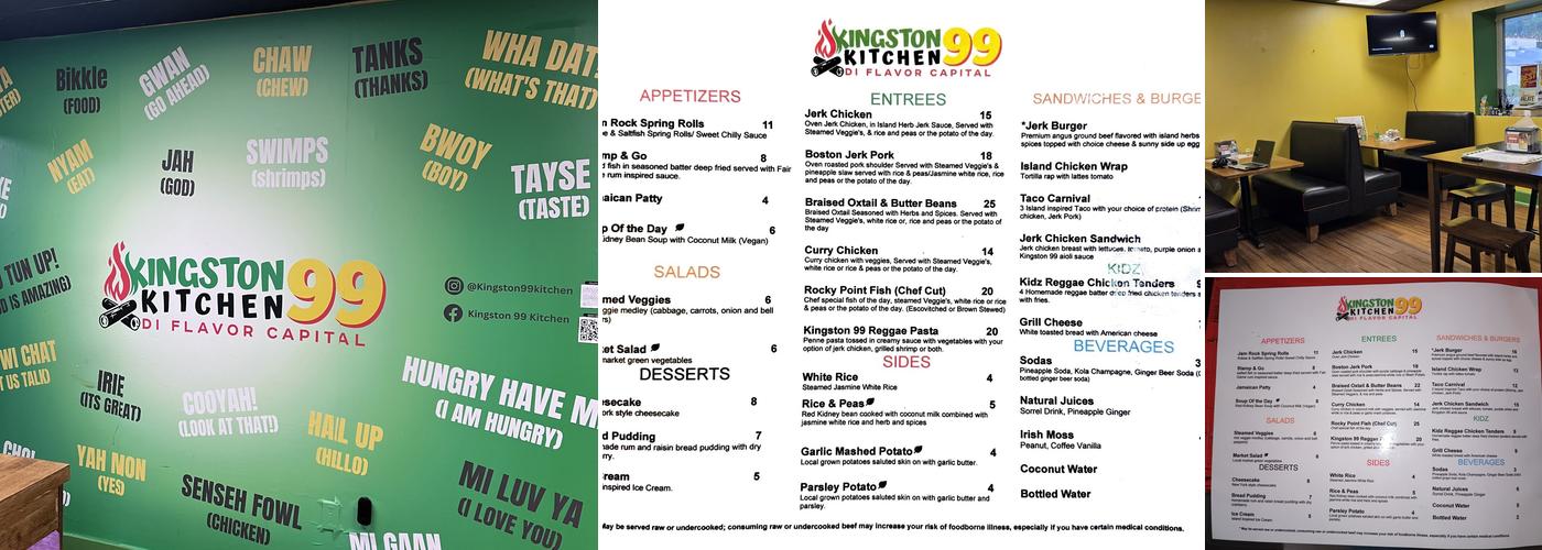 Kingston 99 Kitchen Menu