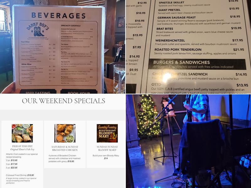 Danny Boy's Menu