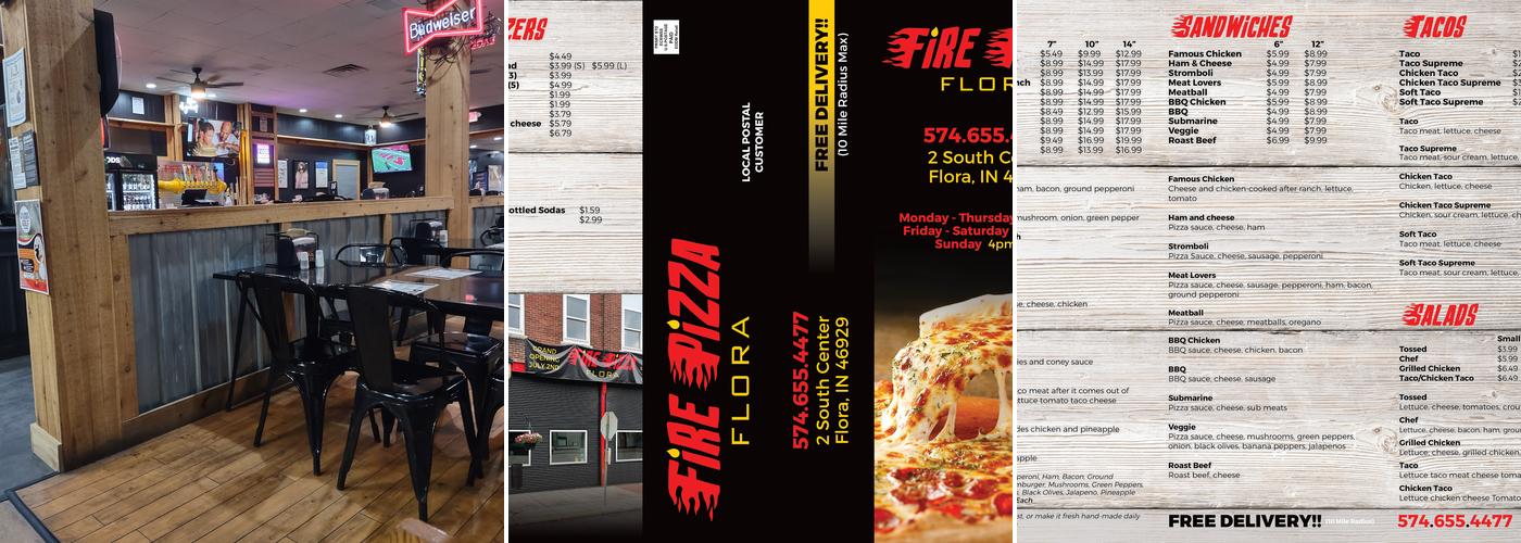 Fire Pizza Flora Menu